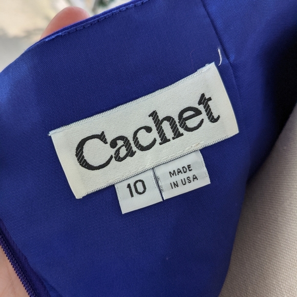 Vintage Cachet Purple Iridescent Beaded Strapless Homecoming Prom Dress - Picture 15 of 15